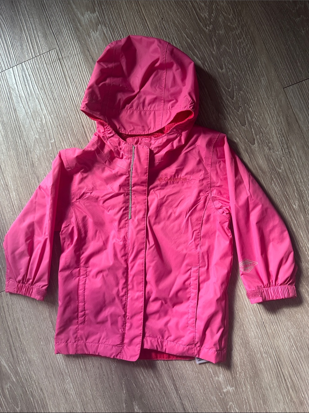 Columbia Kids Bright Pink Hooded Raincoat